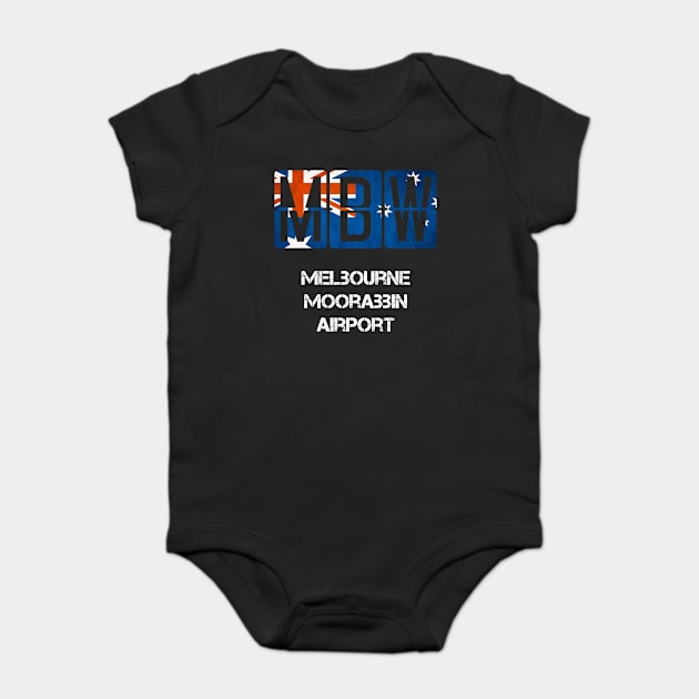 MBW Melbourne Moorabbin Airport code Baby Bodysuit by Storeology